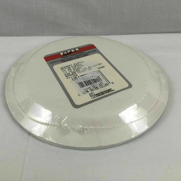 Vintage 1994 Happy Birthday  8 Coated Dessert Plates 8 Paper Art James River Co - Picture 3 of 3